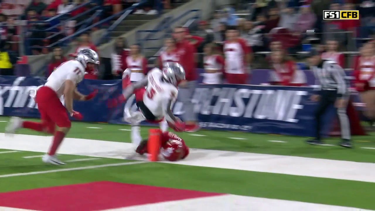 New Mexico's Jacory Croskey-Merritt shows off ELITE elusiveness in 50-yard rushing TD to trim deficit against Fresno State