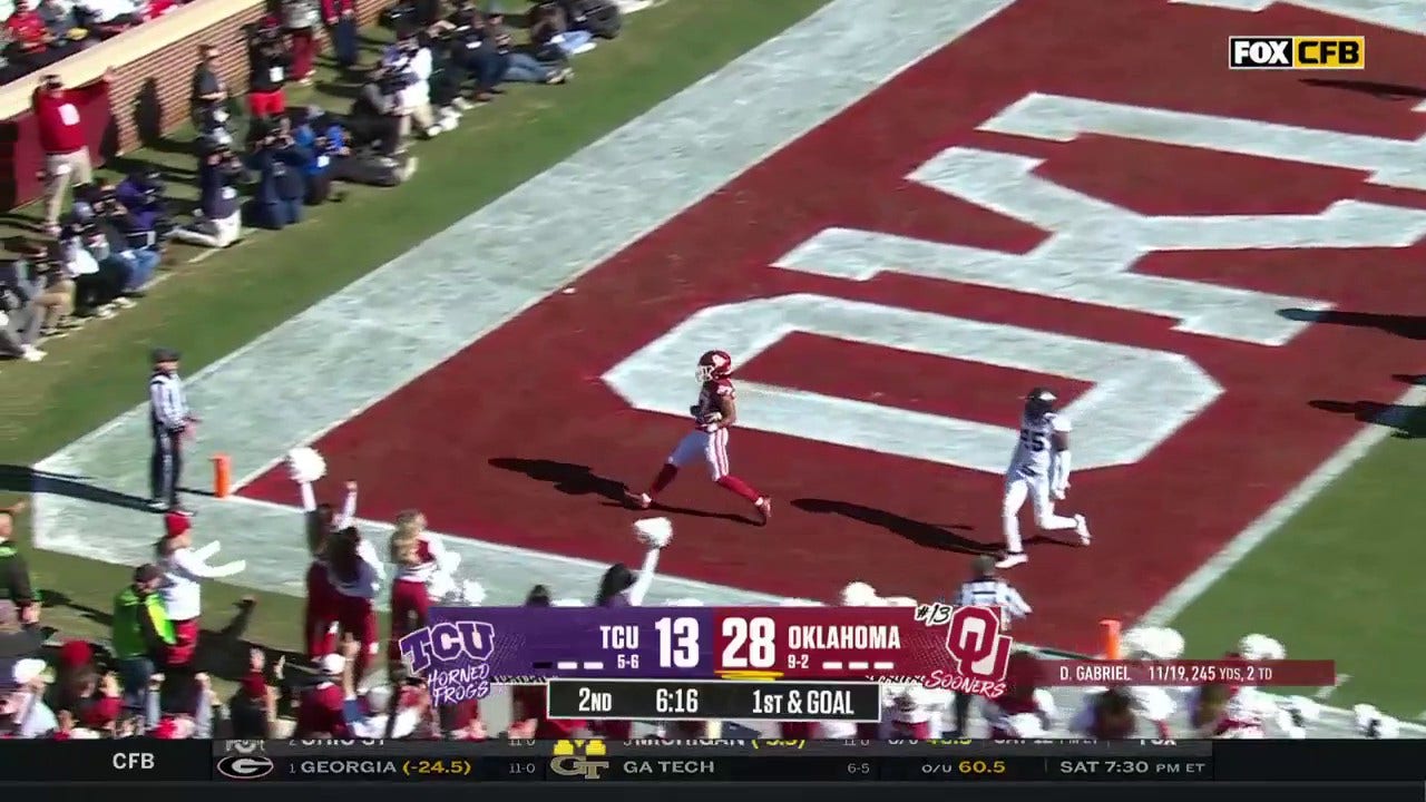 Gavin Sawchuk Rushes For A Seven-yard TD, Extending Oklahoma's Lead Vs ...