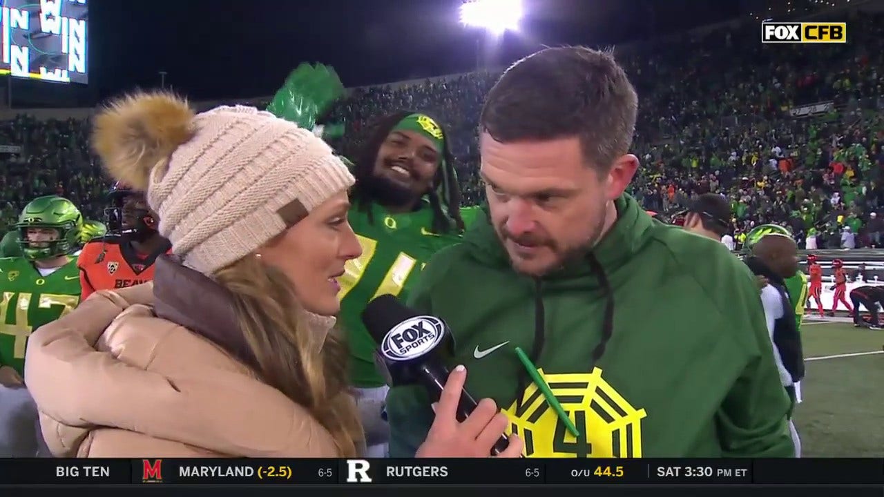 'This is a great example of a team controlling their own destiny' — Dan Lanning on Oregon heading to Pac-12 Championship