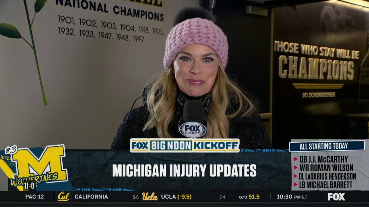 Jenny Taft gives an injury update on Michigan's Roman Wilson, Michael Barrett and more | Big Noon Kickoff