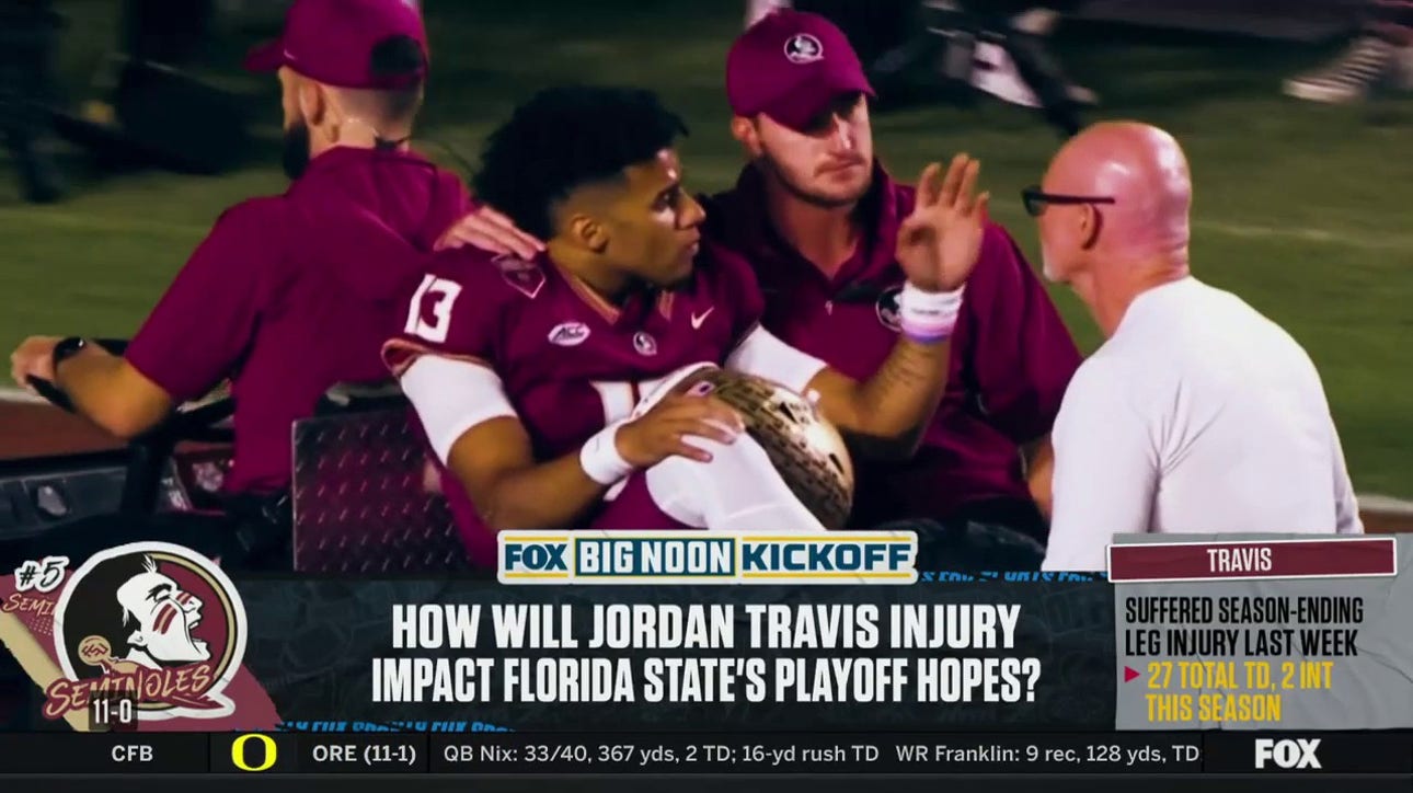 How will Jordan Travis injury impact Florida State's playoff hopes? | Big Noon Kickoff