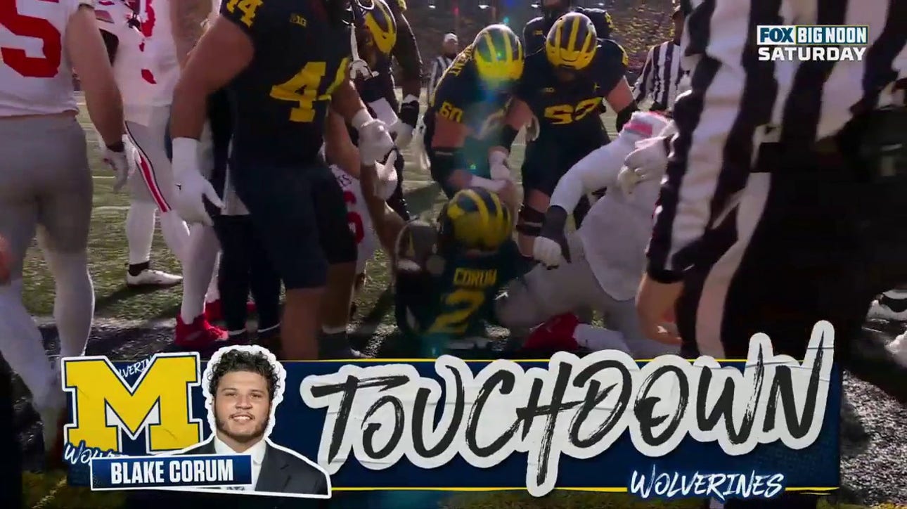 Blake Corum scores his 21st TD of season to break all-time Michigan rushing TD record