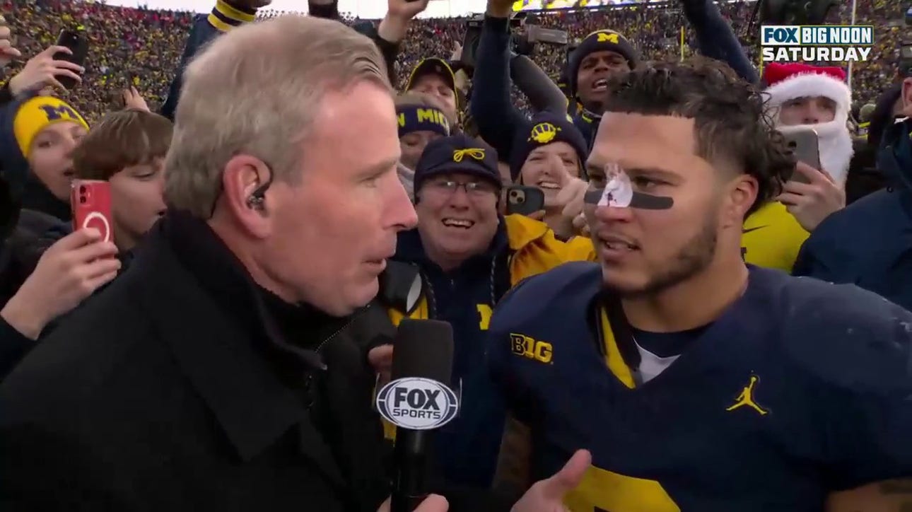 'It means everything to me' – Blake Corum talks to Tom Rinaldi about what it means to come back to Michigan and beat Ohio State