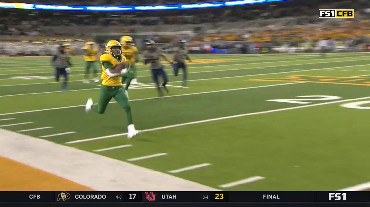 Richard Reese scores his 2ND kickoff return for a TD as Baylor trims deficit against West Virginia