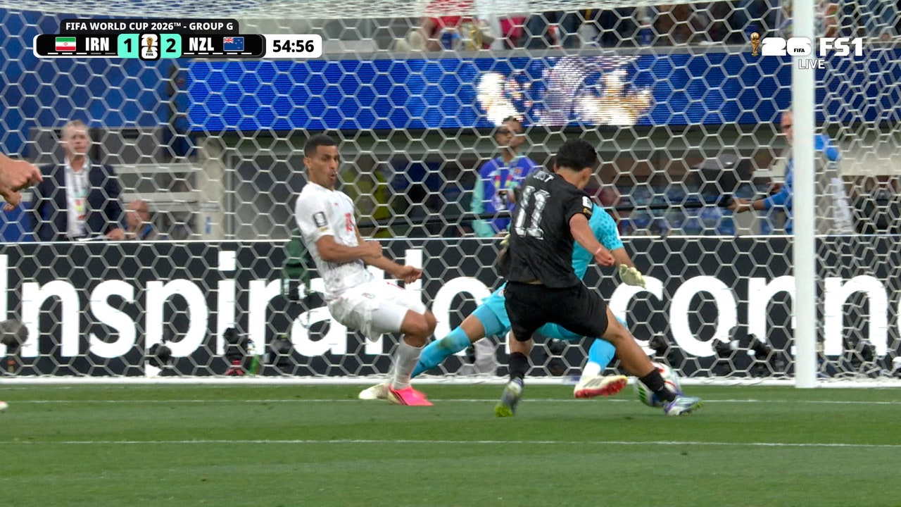 New Zealand’s Elijah Just scores his second goal to take lead vs Iran | 2026 FIFA World Cup™