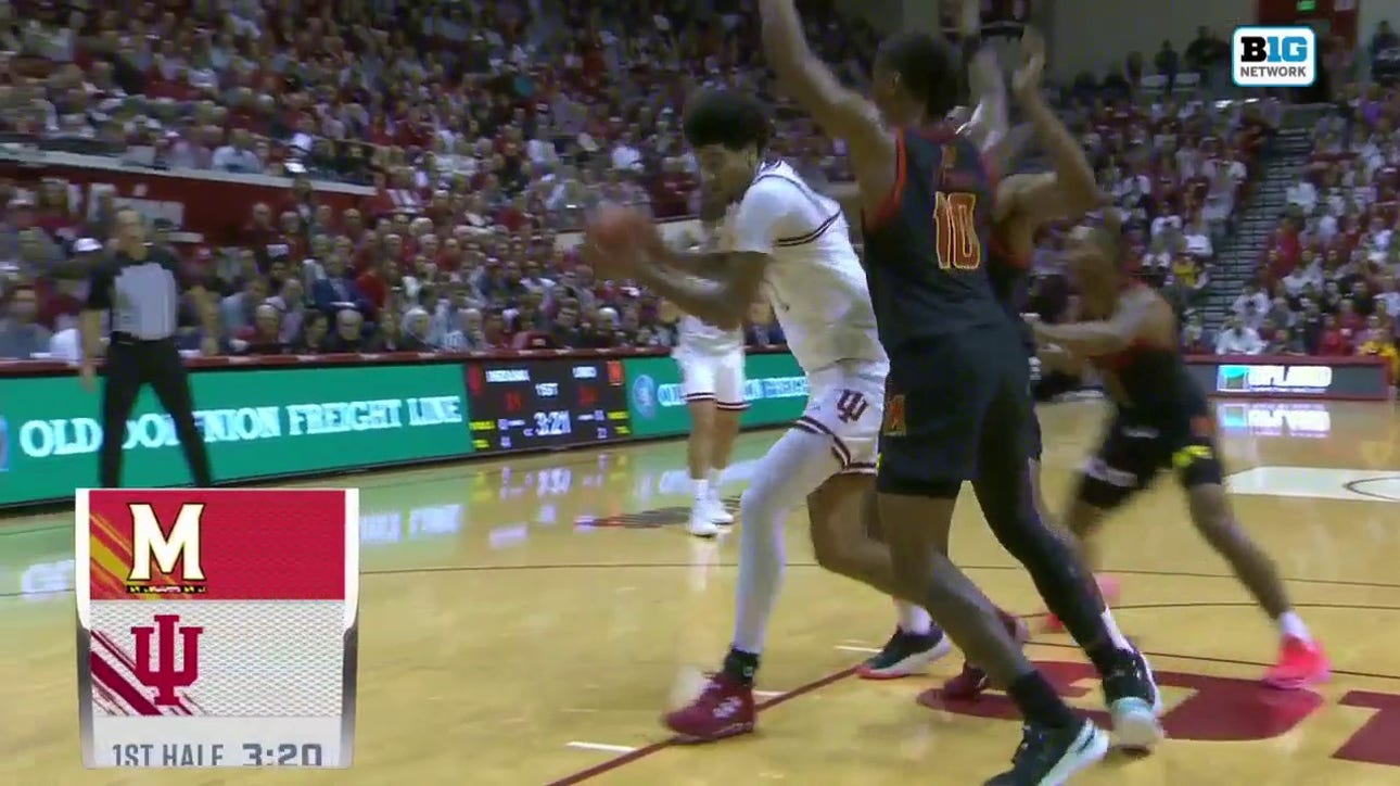 Kel'el Ware hits the tough shot, plus a foul to extend Indiana's lead vs. Maryland