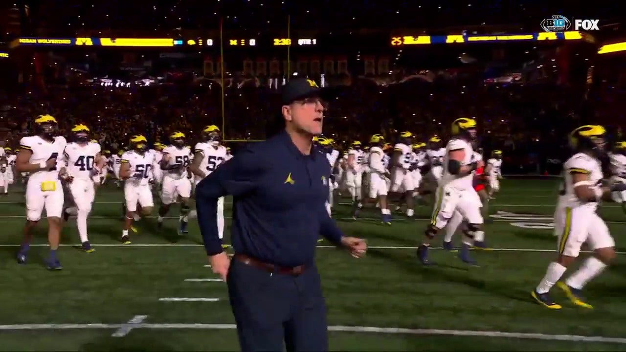 Michigan and Iowa's walk outs for Big Ten Championship | CFB on FOX