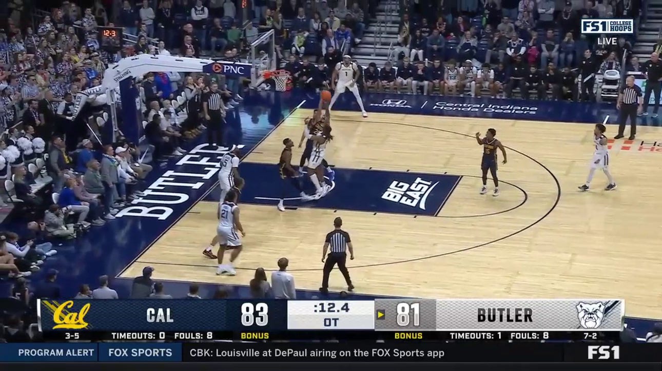 Butler's Pierre Brooks sinks the floater and sends the game into double overtime against Cal
