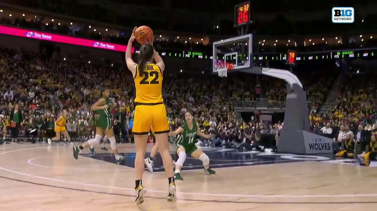 Caitlin Clark drains a 3-pointer to extend Iowa's lead over Cleveland 