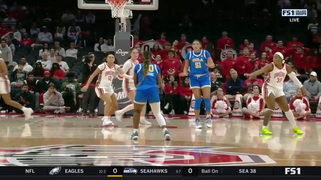 Charisma Osborne drains a 3-pointer from DEEP to extend UCLA's lead over Ohio State