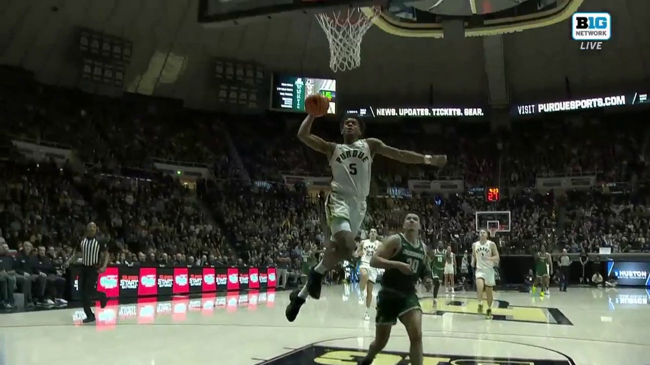 Purdue's Myles Colvin unleashes a MASSIVE one-handed dunk against Jacksonville