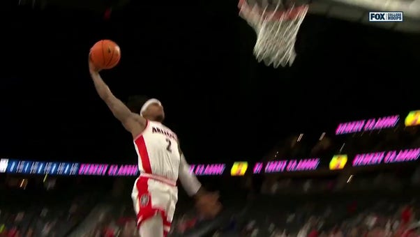 Arizona's Caleb Love goes coast-to-coast for an UNREAL fast break jam vs. Florida Atlantic