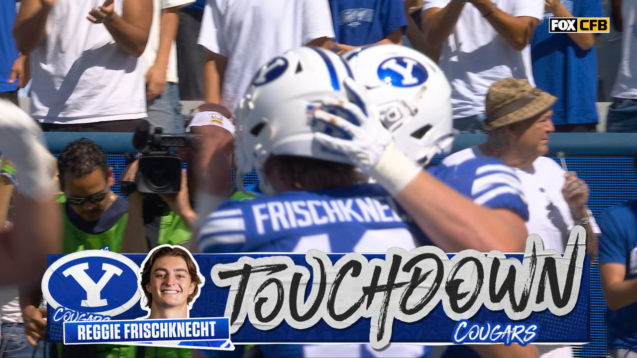BYU’s Bear Bachmeier connects with Reggie Frischknecht for 25-yard TD, taking lead vs Arizona