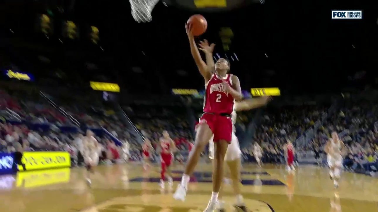 Ohio State's Taylor Thierry makes the steal and finishes the and-1 layup against Michigan