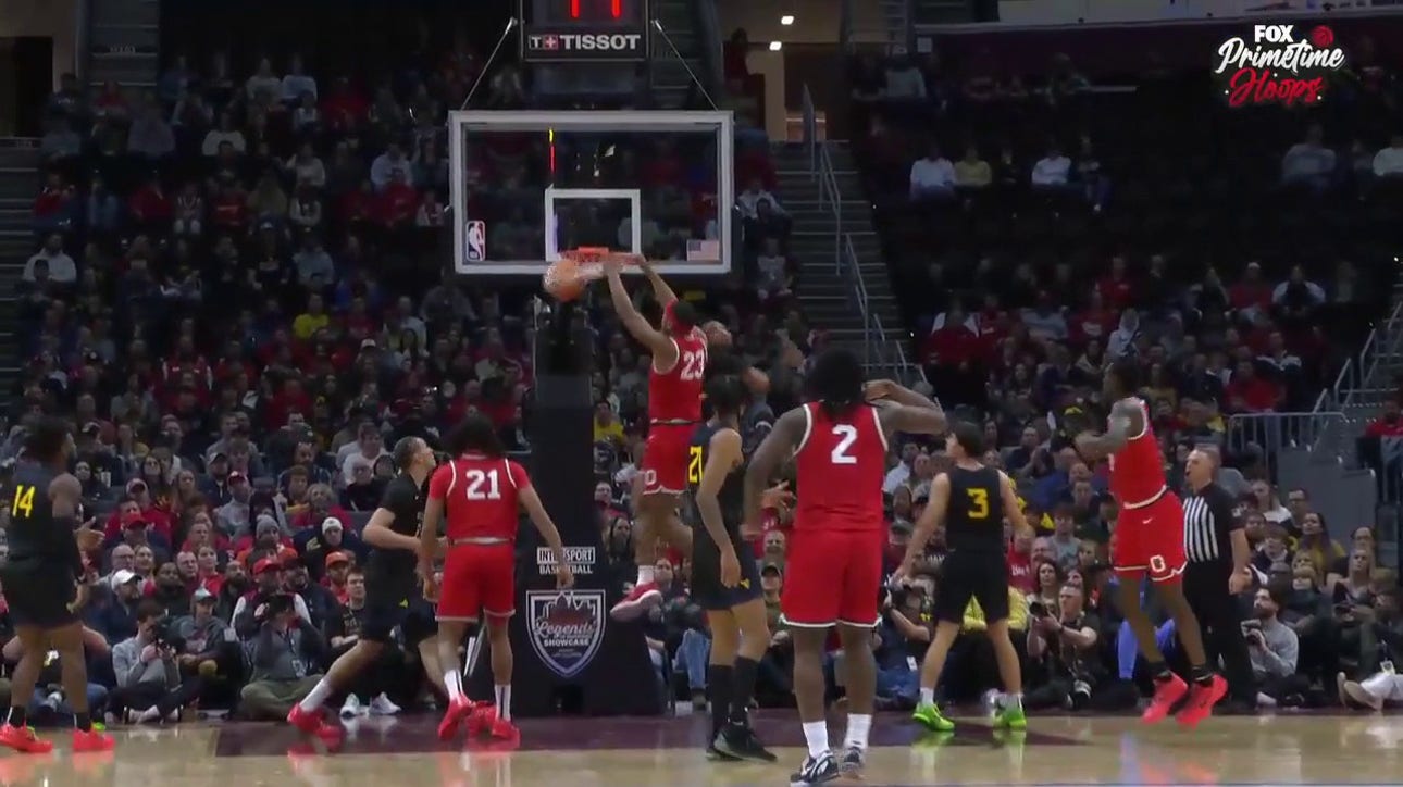 Zed Key goes up strong and converts on WILD jam as Ohio State extends lead over West Virginia