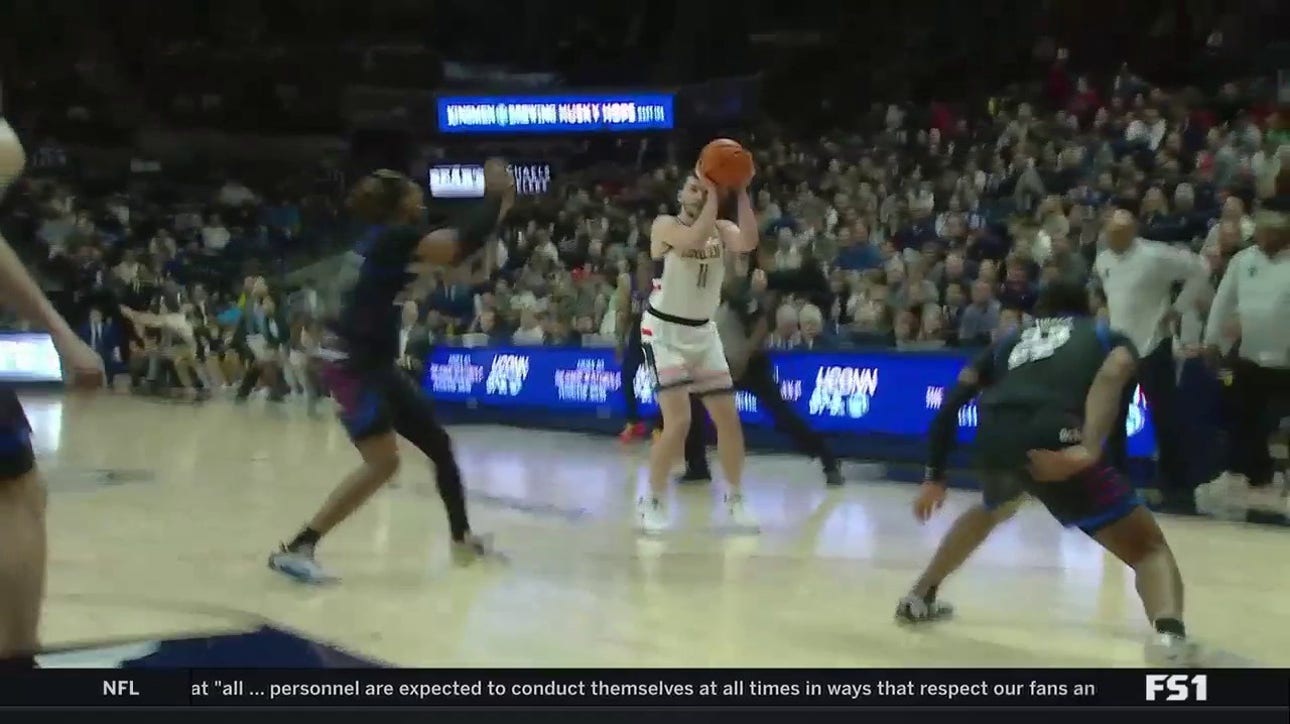 UConn's Alex Karaban drains his second 3-pointer of the night against DePaul