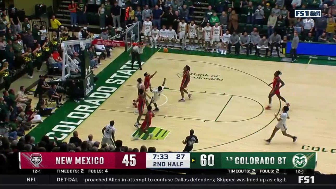 Isaiah Stevens hits a 2-point shot on the run to help Colorado State defeat New Mexico, 76-68
