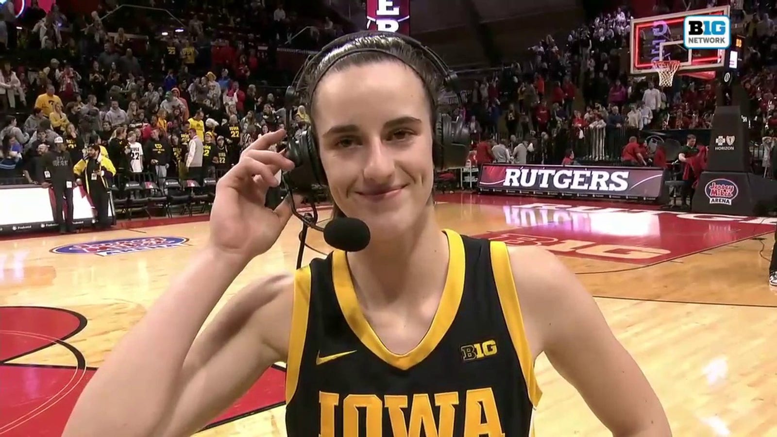 Caitlin Clark speaks on her triple-double performance in Iowa's dominant win over Rutgers