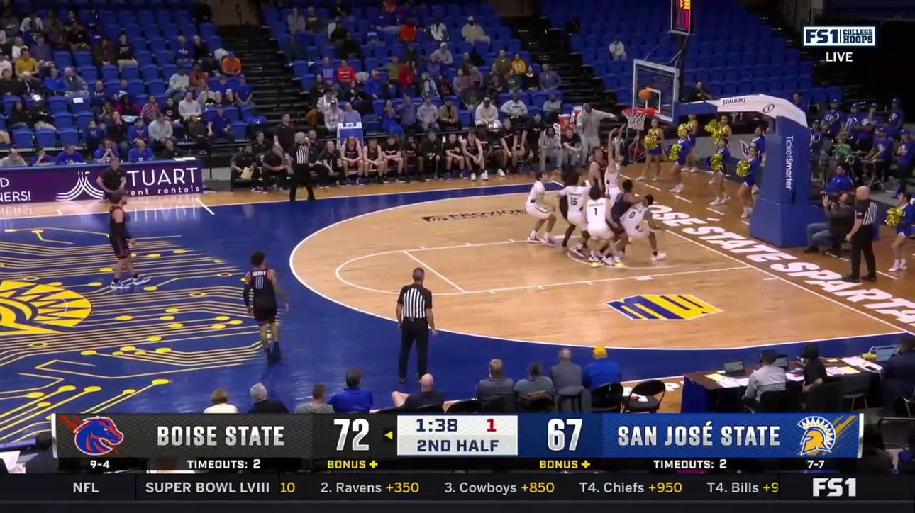 O'Mar Stanley finds the miss and tips it in to secure Boise State's 78-69 win over San José State