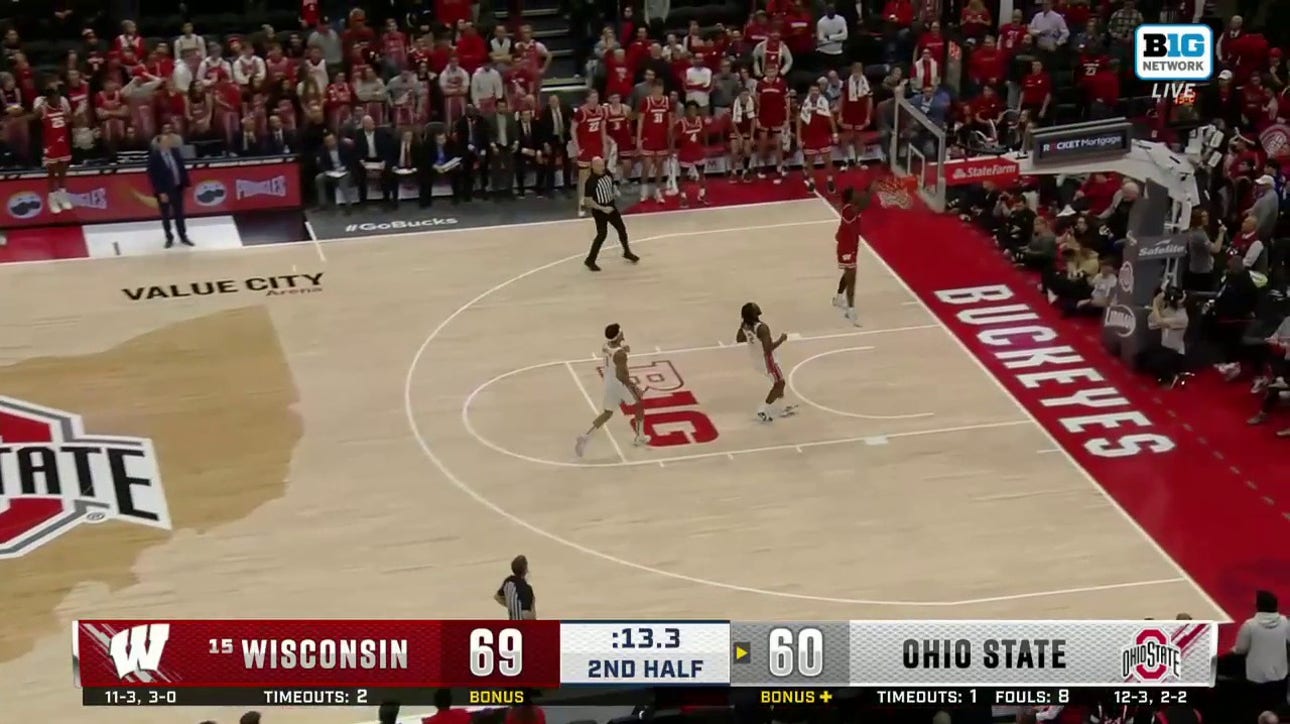 Wisconsin's AJ Storr soars for a game-sealing dunk vs. Ohio State