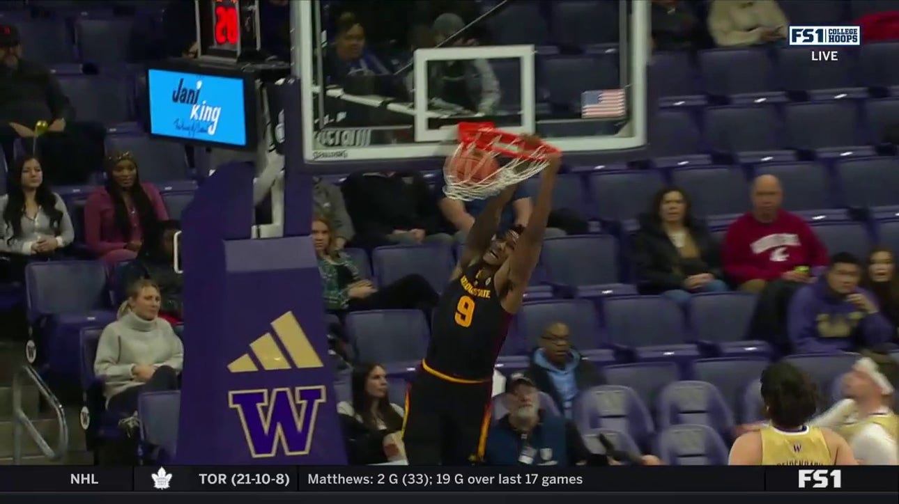 Arizona State's Shawn Phillips Jr. picks Washington's pockets and throws down a NASTY and-1 dunk