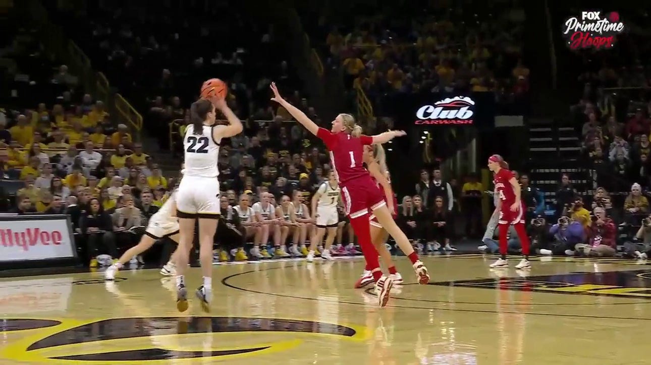 Caitlin Clark splashes a 3-pointer from the LOGO as Iowa extends lead over Indiana 