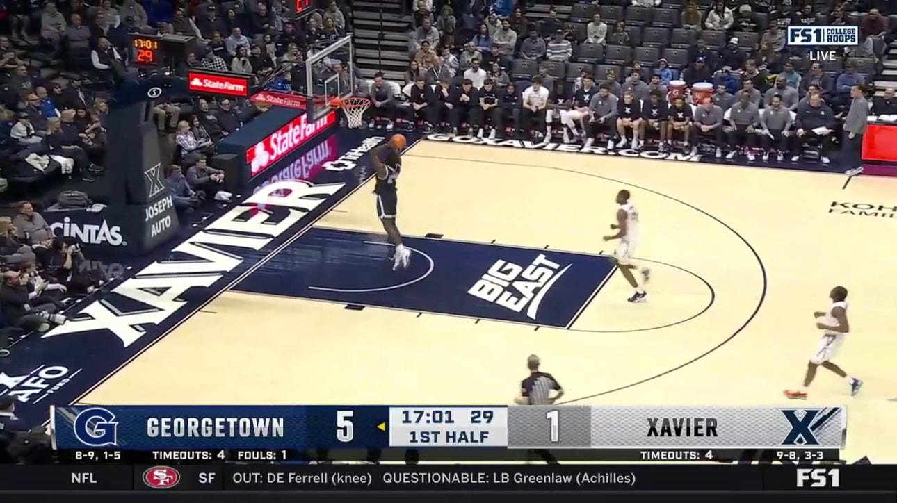 Supreme Cook gets the steal and throws down the dunk to extend Georgetown's lead over Xavier