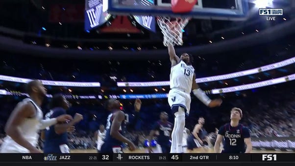 Hakim Hart drills a dunk as Villlanova trims UConn's lead 