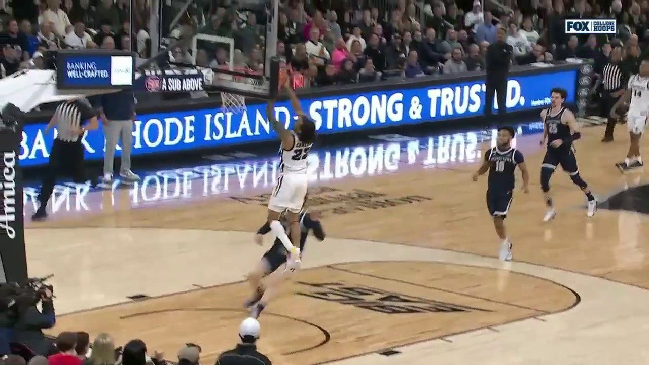 Providence's Devin Carter throws down a RIDICULOUS near full-court alley-oop against Georgetown