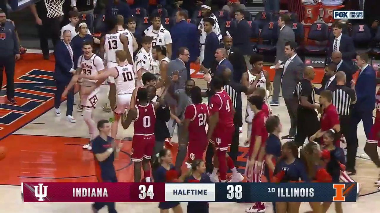 Things get chippy between Indiana and Illinois after Xavier Johnson scores