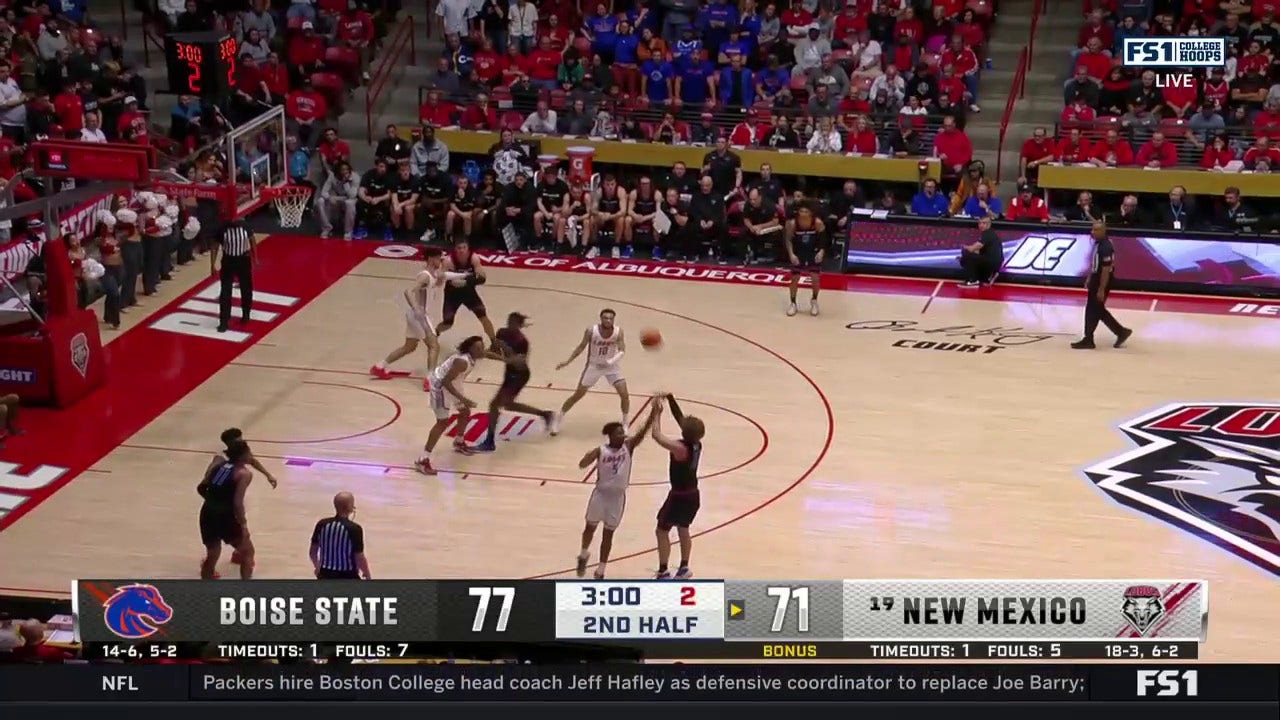 Max Rice drains a 3-pointer to help Boise State defeat No. 19 New Mexico