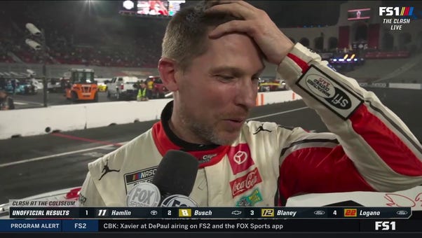'You know I beat your favorite driver again right?' — Denny Hamlin on 1st place finish in the Clash