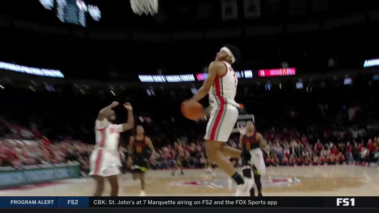  Zed Key’s clutch block leads to a Roddy Gayle Jr. WINDMILL slam to secure Ohio State’s 79-75 2OT win over Maryland