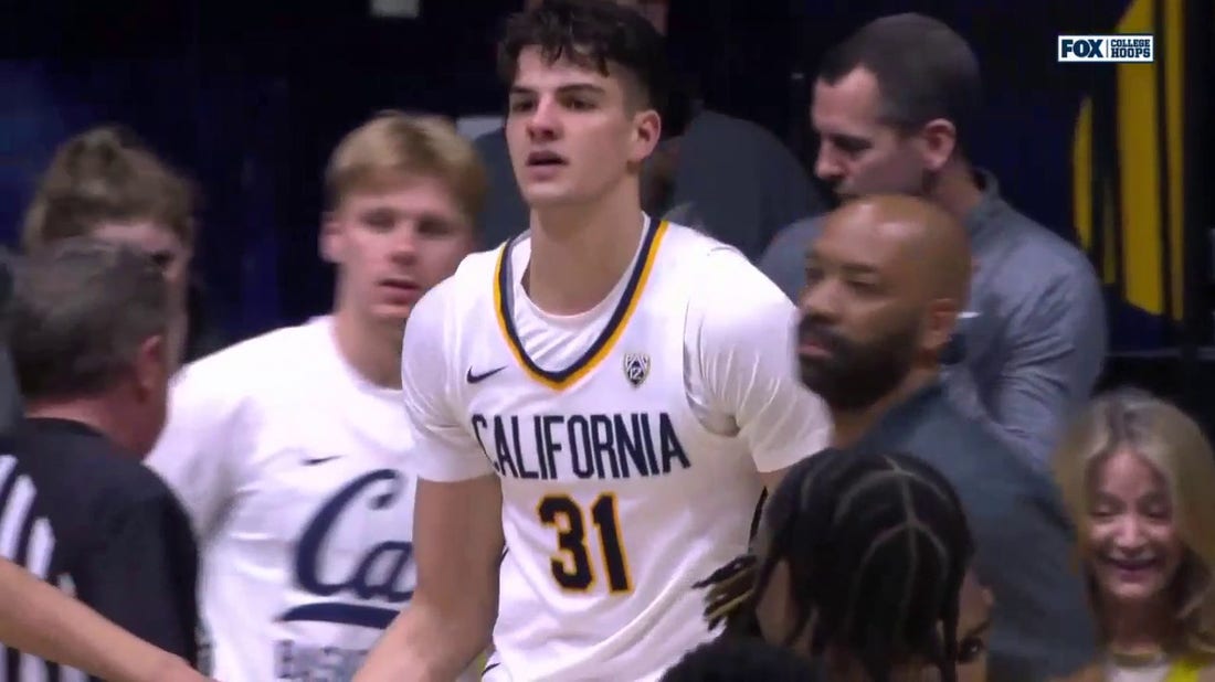 Cal's Keonte Kennedy finds Gus Larson for a two-handed JAM vs. UCLA
