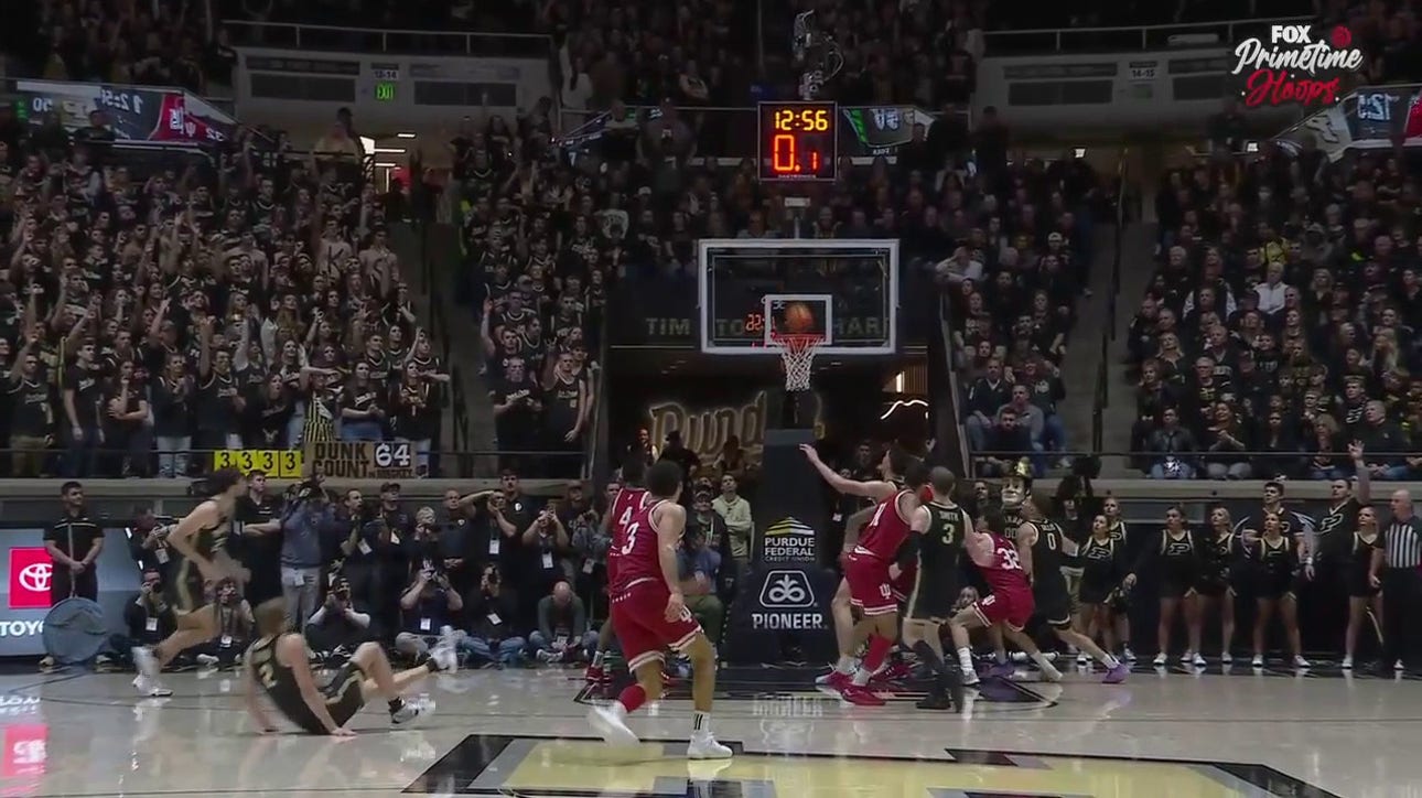Purdue's Fletcher Loyer knocks down an ABSURD 3-pointer while being fouled vs. Indiana