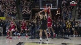 Purdue's Zach Edey shows off his range and knocks down his FIRST collegiate 3-pointer vs. Indiana