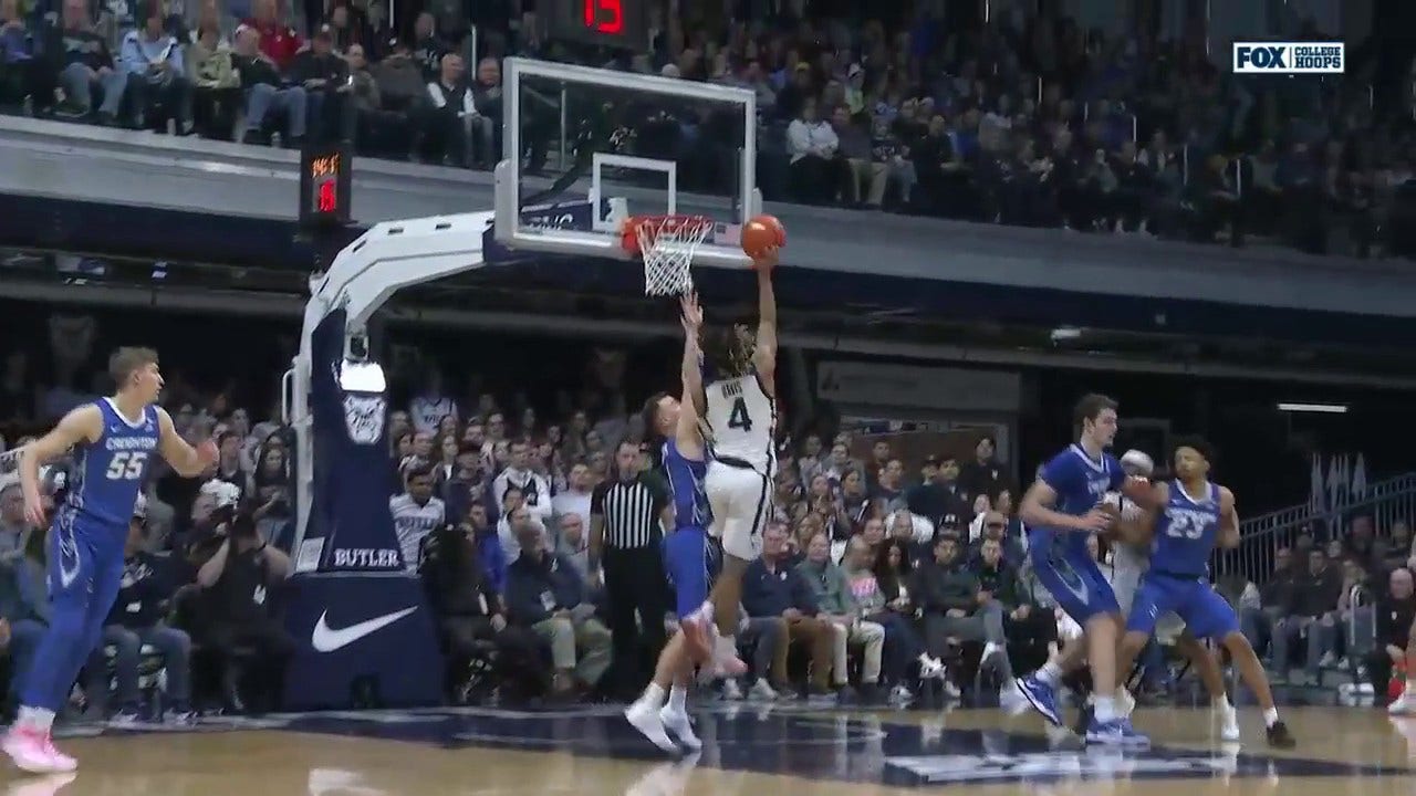 Butler's DJ Davis makes a tough and-1 finish against Creighton