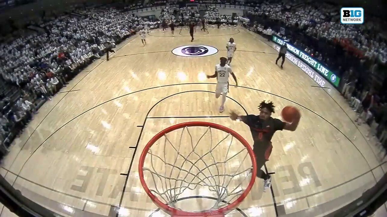 Terrence Shannon throws it down with authority to extend Illinois' lead over Penn State