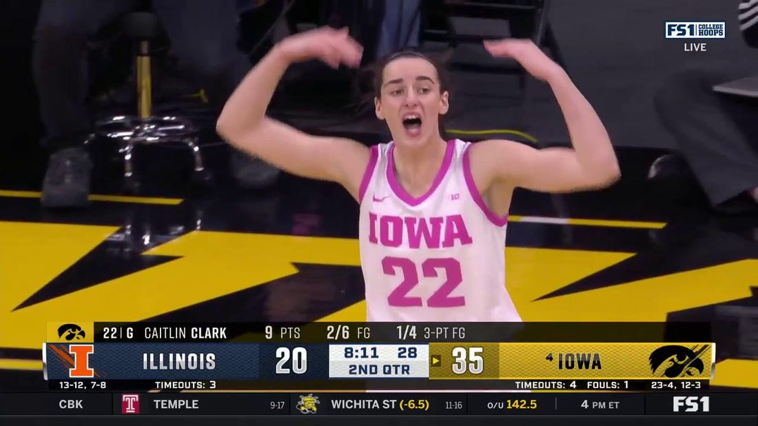 Caitlin Clark throws a GORGEOUS dime as Iowa extends lead over Illinois