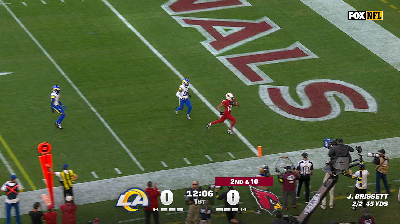Cardinals’ Jacoby Brissett throws 19-yard TD to Michael Wilson, taking lead over Rams | NFL Highlights