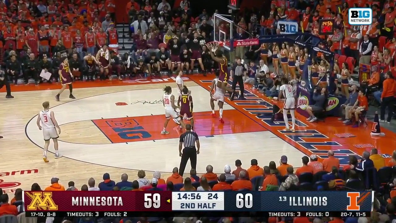 Minnesota's Pharrel Payne throws down a NASTY put-back jam vs. Illinois