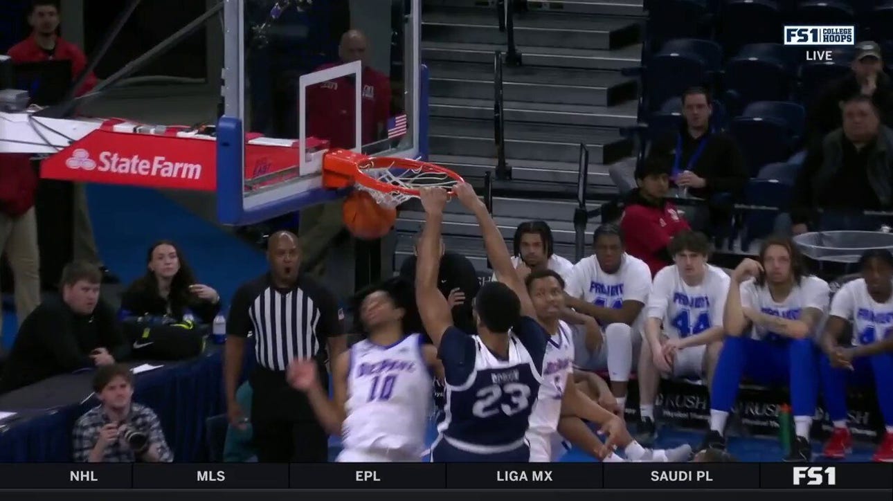 Butler's Finley Bizjack drops a no-look assist to Andre Screen who hammers home the dunk