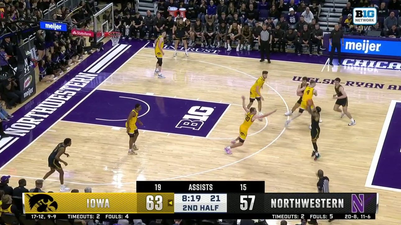Northwestern's Boo Buie drills fifth 3-pointer to shrink Iowa's lead to three