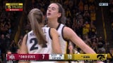 Iowa's Gabbie Marshall sinks an and-1 3-pointer against Ohio State