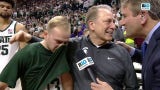 'I'm so thankful' — Steven Izzo embraces his dad Tom Izzo on Michigan State Senior Night