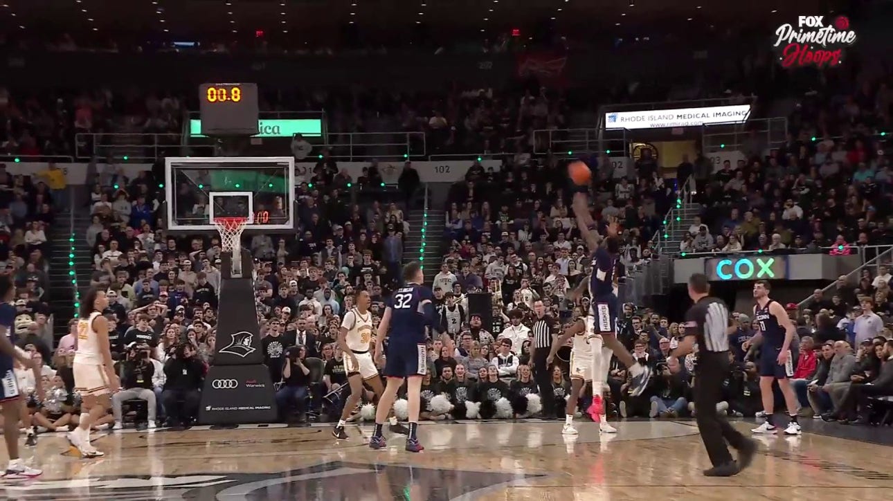 Hassan Diarra drills a NASTY halftime buzzer-beater to extend No. 2 UConn's lead over Providence 