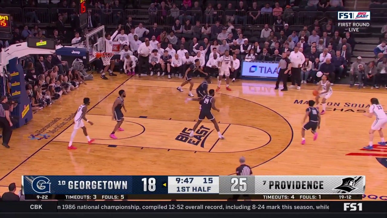 Providence shows off AMAZING teamwork, Devin Carter splashes a 3-pointer to extend lead over Georgetown