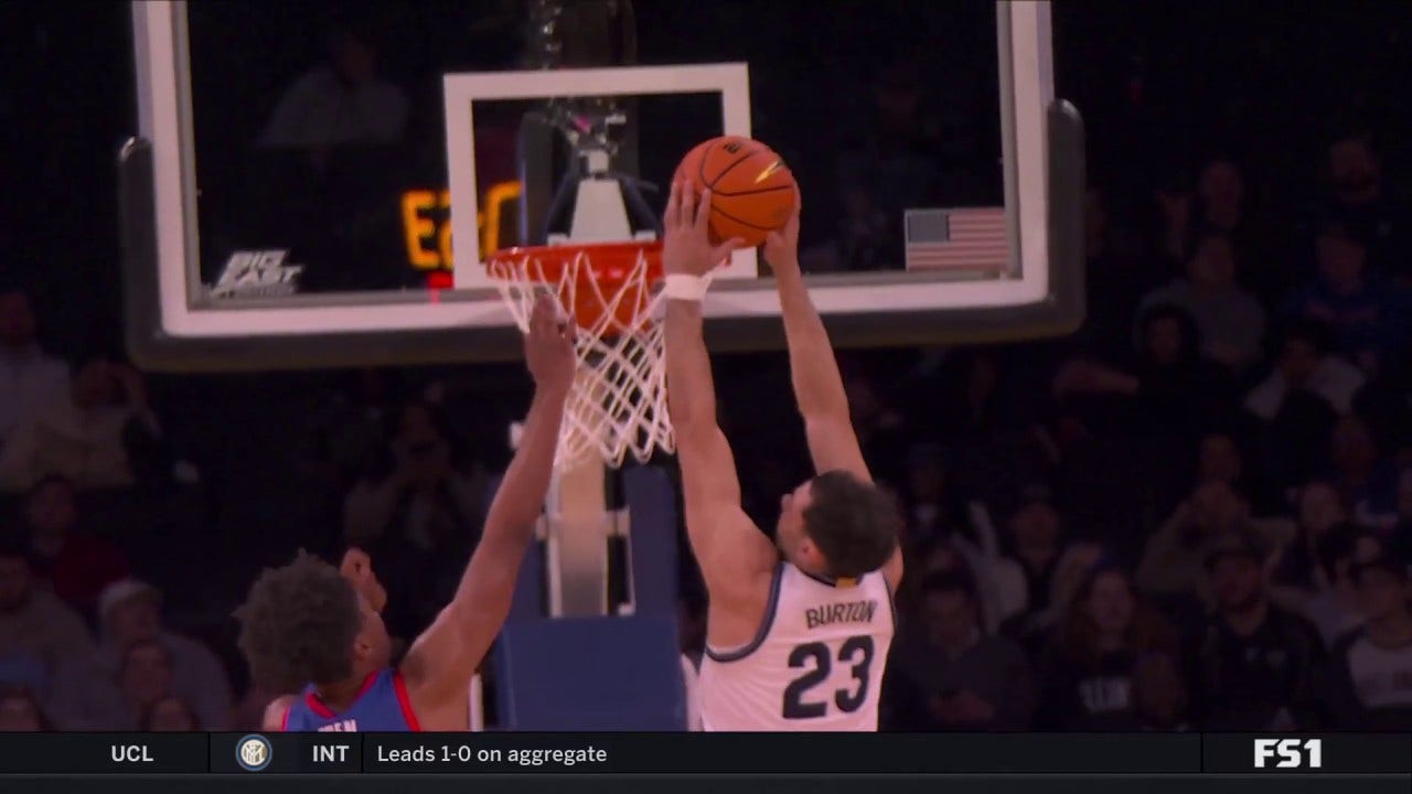 Eric Dixon finds Tyler Burton backdoor for an ELECTRIC two-handed slam to extend Villanova's lead over DePaul