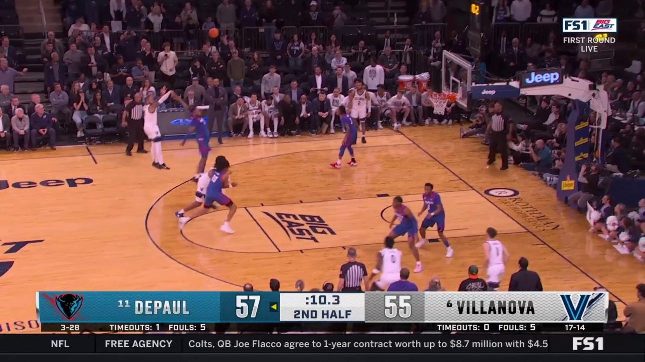 Villanova's Justin Moore drills a CLUTCH 3-pointer to seal the game against DePaul and advance in the Big East Tournament