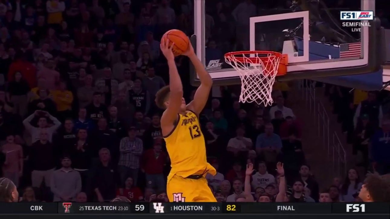Oso Ighodaro throws down a NASTY alley-oop to extend Marquette's lead over Providence